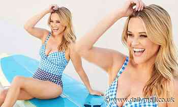 Reese Witherspoon is her own best advert as she strikes pin-up pose in swimsuit from her brand