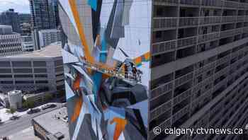 Artist DAIM has finished world's tallest mural in Calgary | CTV News - CTV News Calgary
