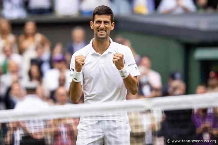 Novak Djokovic reacts to ousting Thanasi Kokkinakis at Wimbledon