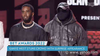 Kanye West Stuns BET Awards 2022 Crowd with Surprise Appearance to Honor Friend Sean 'Diddy' Combs - Yahoo Entertainment