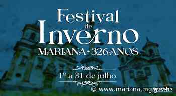 MG :: Festival de Inverno - Mariana 326 anos - Prefeitura Municipal de Mariana (.gov)