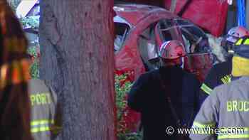 Local man credits a baseball game for saving his life after car crashes into his home