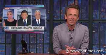 Seth Meyers Calls Out Fox News Hosts for Falling Speechless