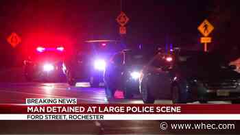 Man detained at large police scene on Ford Street