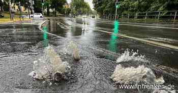 Unwetter im Raum Coburg: Mehrere Unfälle auf A73 - Starkregen sorgt für überschwemmte Straßen