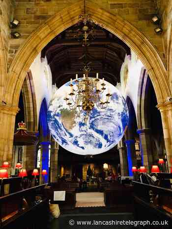 Spectacular planet Earth sculpture at Lancaster Priory