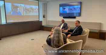 Second gentleman Douglas Emhoff decries 'epidemic of hate' while visiting alma mater USC - uscannenbergmedia.com