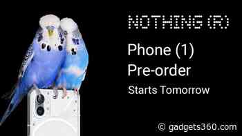 Nothing Phone 1 Pre-Orders to Go Live in India From Tomorrow, Flipkart Suggests