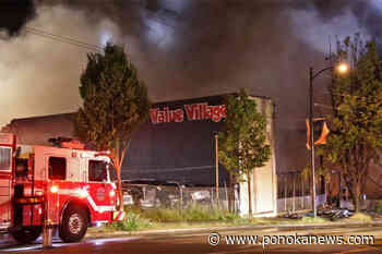 VIDEO: Fire rips through East Vancouver Value Village