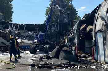 FW-HAAN: Fortschreibung: Großbrand in gewerblicher Halle