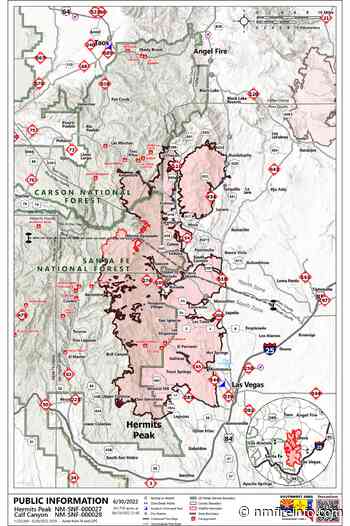 Hermits Peak and Calf Canyon Fires June 30, 2022, Daily Update - nmfireinfo.com