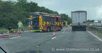Recap: M6 delays in Stoke-on-Trent as firefighters tackle lorry blaze - Stoke-on-Trent Live