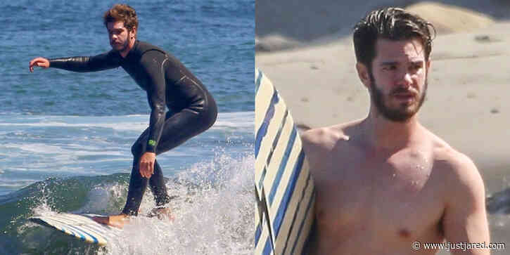 Andrew Garfield Strips Off His Wetsuit After Surfing in Malibu