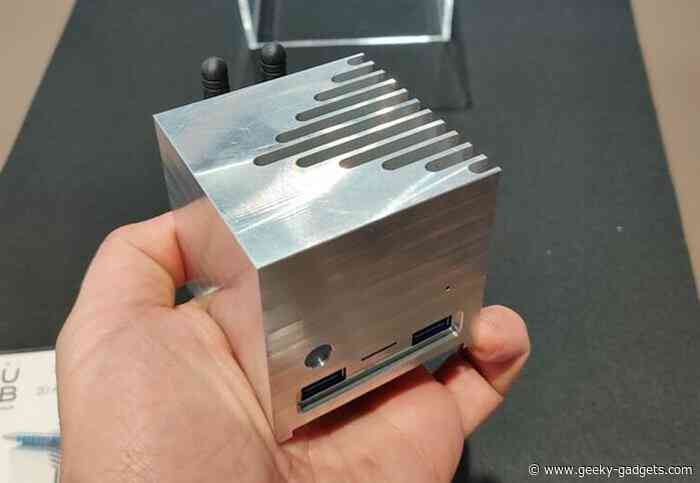 Kubb Mini fanless mini PC CNC machined from a block of aluminum