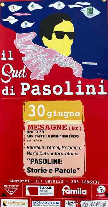 'Pasolini, storie e parole', giovedì 30 giugno al Castello comunale di Mesagne - Qui Mesagne