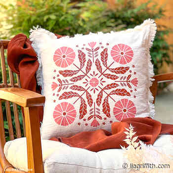 Western Floral Throw Pillow