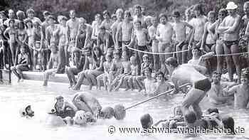 Zeitsprung 1982: Das Freibadfest ist Nagolds "Spiel ohne Grenzen" im kühlen Nass
