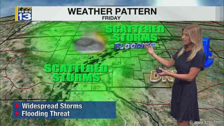 Rain chances increase through holiday weekend