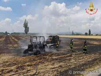 A fuoco un trattore: distrutto un intero campo - Prima Merate