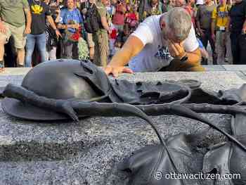 Canada Day: Flags, celebrants, gather on the Hill; Strathcona Park family picnic called off after War Memorial arrests