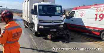 Motociclista fica ferido após acidente com caminhão na MG-050, em Piumhi - Por Dentro de Minas