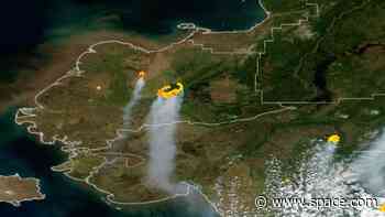 Satellites watch record-breaking wildfires burn across Alaska