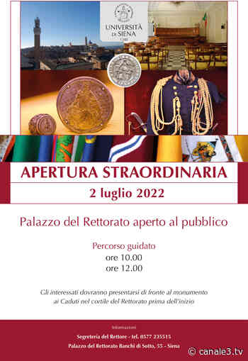 Palazzo del Rettorato dell'Università di Siena aperto in occasione del Palio di Siena. Visite guidate per la giornata di festa cittadina - Canale 3