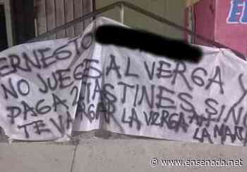 Cuelgan manta con amenazas, ahora en El Sauzal - Ensenada.net