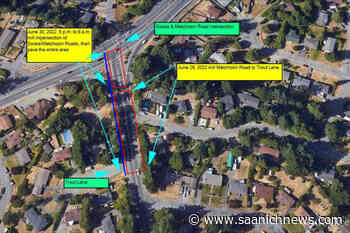 Overnight work on Sooke Road intersection may cause delays in Colwood – Saanich News - Saanich News