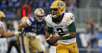 Canadian QB Tre Ford starts for Edmonton Elks on Canada Day in Hamilton