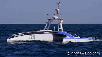 Crewless robotic Mayflower ship reaches Plymouth Rock