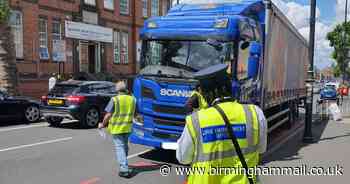 Massive lorry parked on Stratford Road junction slapped with ticket in joint operation - Birmingham Live