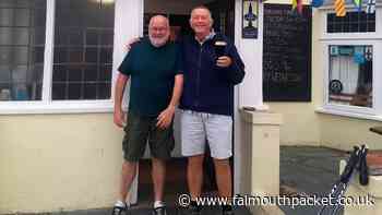 Brian Oliver walks from Brighton to Falmouth Sea View Inn Cornwall - Falmouth Packet