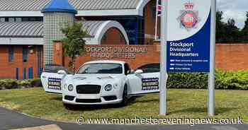 Cops put £170k Bentley on display outside police station