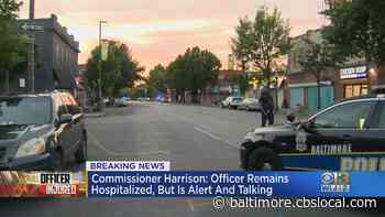 Baltimore Officer Alert and Talking After Being Dragged By Car In Traffic Stop - CBS Baltimore