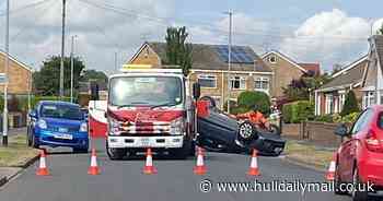 Well Lane in Willerby closed due to overturned car - live updates - Hull Live