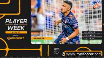 FC Cincinnati's Brenner named Week 17 Continental Player of the Week | MLSSoccer.com - MLSsoccer.com