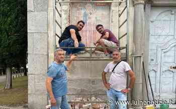 Germignaga, sensazionale l'affresco svelato sulla facciata della chiesa di San Giovanni - Luino Notizie