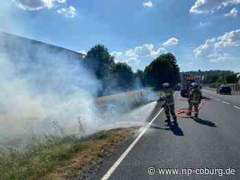 Kronach - Feuer am Seitenstreifen der B173 - Neue Presse Coburg