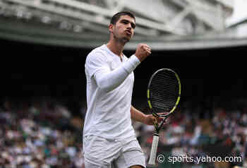 Wimbledon 2022 Day 5: Novak Djokovic, Carlos Alcaraz dominate, Maria Sakkari upset - Yahoo Sports