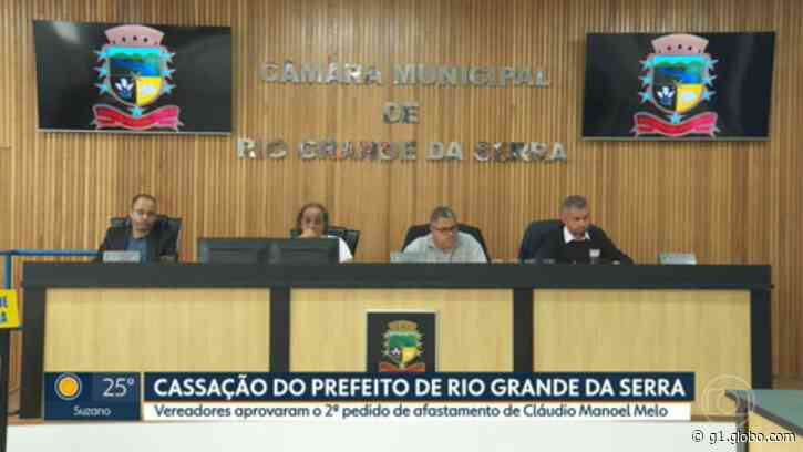Câmara de Rio Grande da Serra aprova segundo pedido de cassação do prefeito Cláudio Manoel Melo (PSDB) - Globo