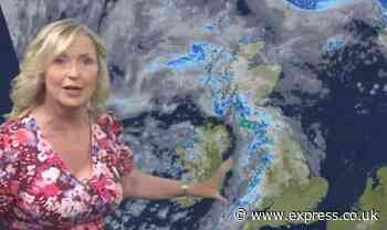 BBC Weather: Carol Kirkwood warns Britons 'not out of the woods' with wet scattered shower - Express