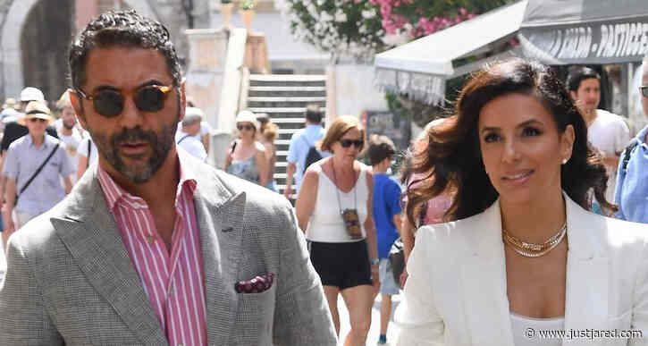 Eva Longoria & Husband Jose Baston Hold Hands While Sightseeing in Italy