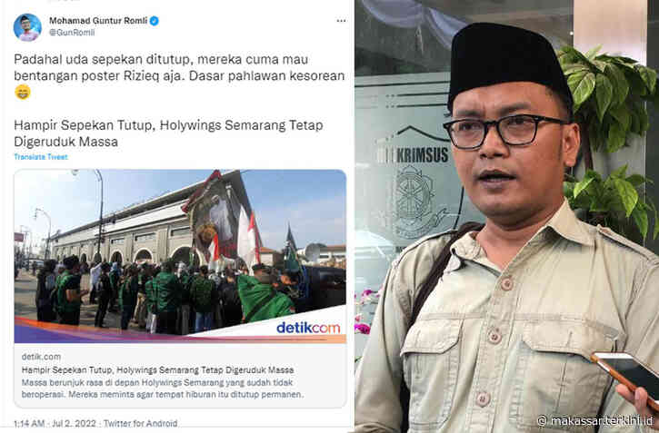 Massa Front Santri Indonesia Geruduk Holywings Semarang, Guntur Romli: Cuma Mau Bentangkan Poster Rizieq Aja - Makassar Terkini