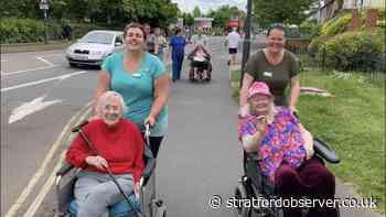 Residents complete a Stratford care home to care home walk for Dementia UK - Stratford Observer