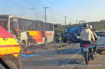 SP: Acidente entre carro e ônibus deixa um morto em Francisco Morato - Revista do Ônibus