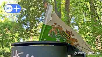 Anzeige wegen Z-Flagge in Dresden: Corpus Delicti steckt im Müll - Dresdner Neueste Nachrichten