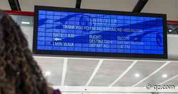 Delta is trying personalized flight information boards called Parallel Reality - Quartz