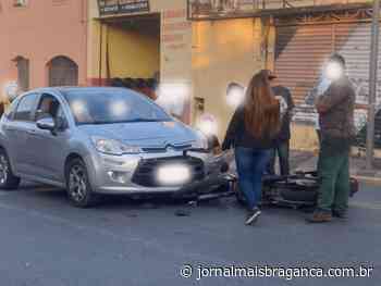 Acidente entre carro e moto deixa motociclista ferido em Bragança Paulista - Jornal + Bragança