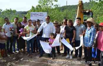 Inicia alcalde de Tixtla obras públicas en localidad Plan de Guerrero - Quadratin Guerrero